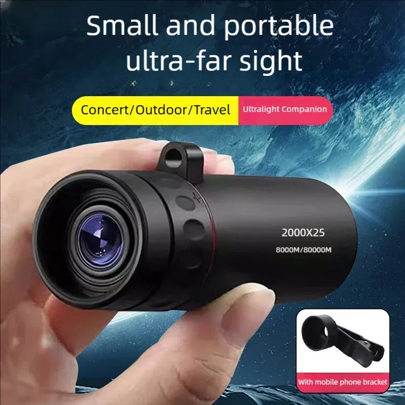 Mini Telescópio Monocular Pro 2000x25