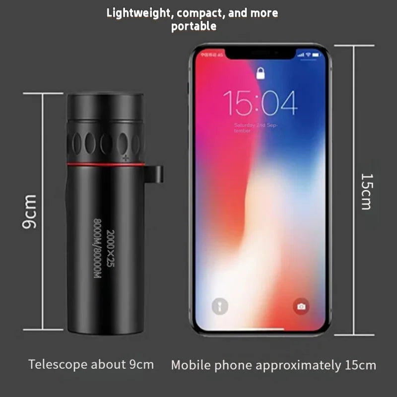 Mini Telescópio Monocular Pro 2000x25